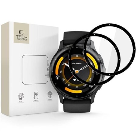 Tech-Protect Glass Flex+ 2-pakning hybridglass for Garmin Venu 3 - svart