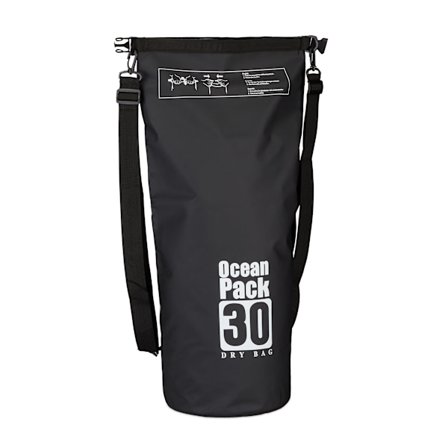 Drybag Ocean Pack 30L Vandtæt Strand Rafting Svømmepose Sort