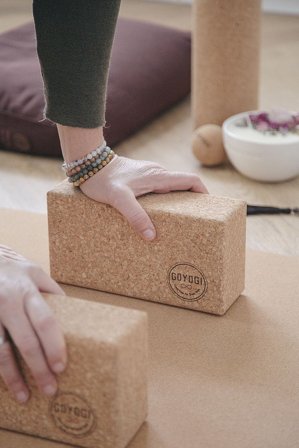 GOYOGI Sustain Yoga Cork Block Cork, Sport & Velvære, Yogaudstyr, Yogablokke