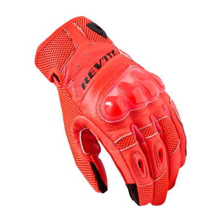 Motorradhandschuhe REV'IT! Ritmo Neon Neon-Rot/Schwarz L