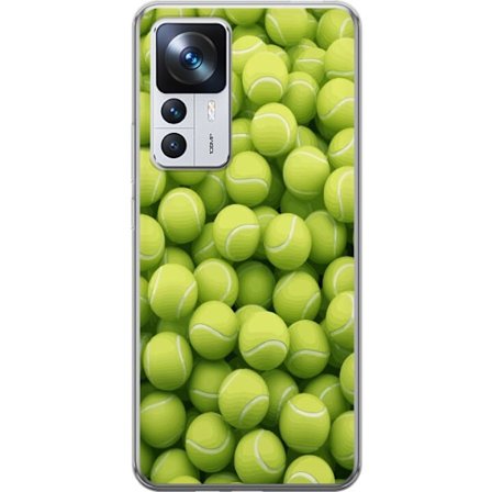 Kompatibel Mobilcover til Xiaomi Xiaomi 12T Pro Mønster af grønne tennisbolde i høj detalje, sporty motiv med gentagende tekstur og stærke farver