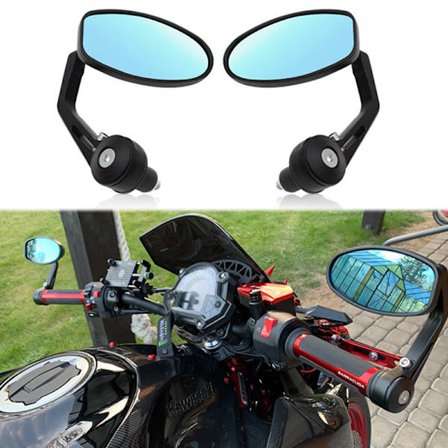 1 Motorsykkel Speil, 7/8" 22mm Styre Endspeil, Anti-Glare Sidespeil