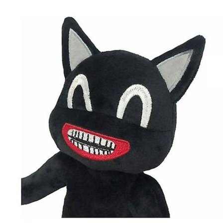 25cm Svart Cartoon Cat Plyschleksak Anime Svart Cartoon Cat Fylld Dock Juguetes Legends Of Horror Peluches Leksaker För Barn Present