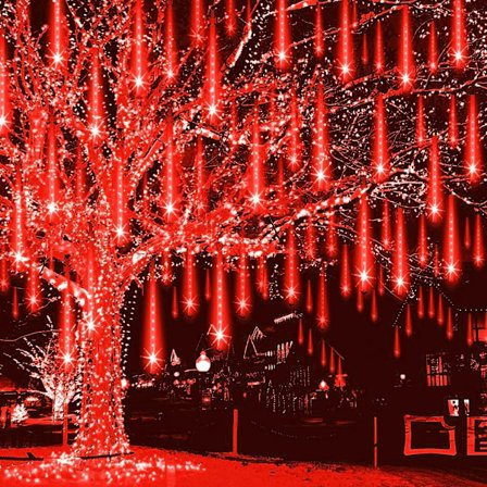 Utendørs Julelys, Meteorregnlys Fallende Regnlys for Juletre Halloween Dekor Bryllupsfest
