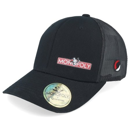 Monopoly - Monopoly Logo Black Trucker Trucker Black Cap - @ Hatstore