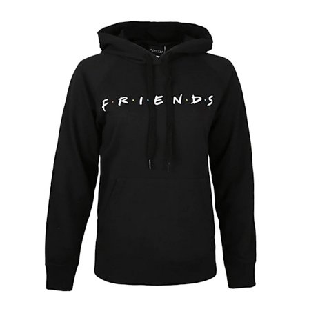 Friends Dame/Dame Logo Hættetrøje Sort/Hvid Z