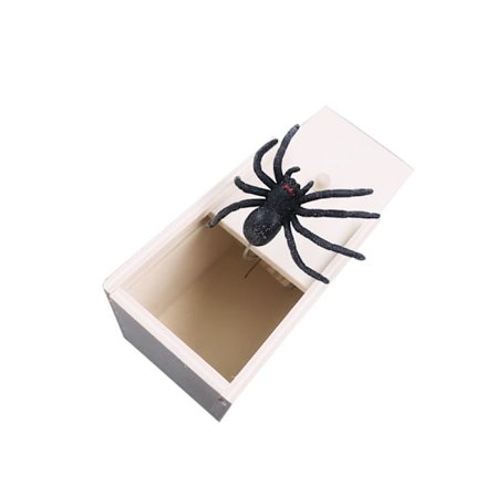 Original Spider Scare Prank Box, Håndlavet sjov joke Scarebox legetøj, Praktisk gave legetøj Spider Box Prankoy Prank til børn voksne