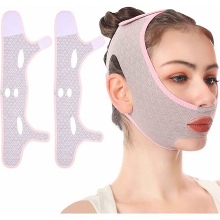 V Line ansiktsløftende bandasje slankende maske, ansiktsløft - gjenbrukbar