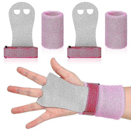 4 stk. Gymnastikkgrep og håndleddsbånd Stanggrep Håndflatebeskyttelse og håndleddsstøttebånd for barnas trening 2024THO