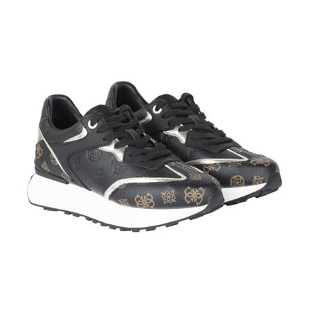 Guess, 4G Logo Sneakers Zwart, Dames, Maat:36 EU