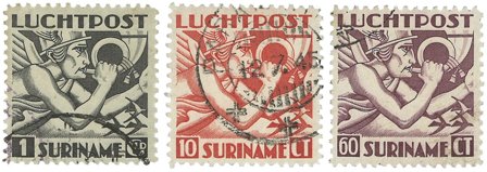 Suriname 1941 - NVPH LP20/22 - Stemplet