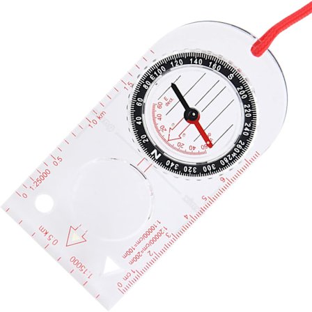 Kompass Fotturer Multifunksjonell Vanntett Navigasjon Kompass Kartlinjal Lupe for Barn Explorer Fotturer Kartlesing og Navigasjon