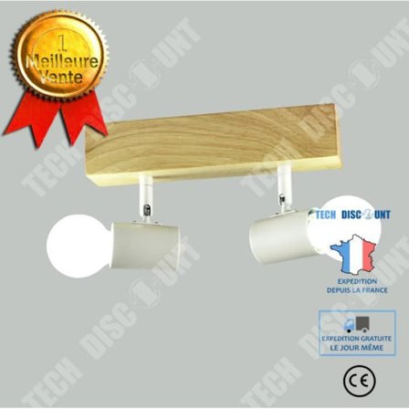 Vägglampa - EGLO - Townshend 3 - 2 Lamps - Vit och Brun - Metall och Glas