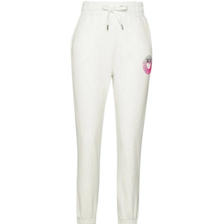 Pinko, Joggersy Z Kolorowym Logo – Pinko Biały, Kobieta, Rozmiar: S