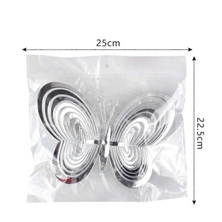 Perhosen tuulimyllyt riippuvat koristeet lintujen karkottimet tuulensieppari pyörivä tuulikello kotipuutarhaan ulkokoriste G