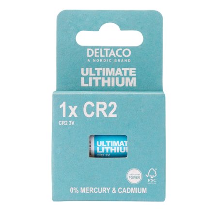 Deltaco Ultimate Lithium, 3V, CR2, 1-pk