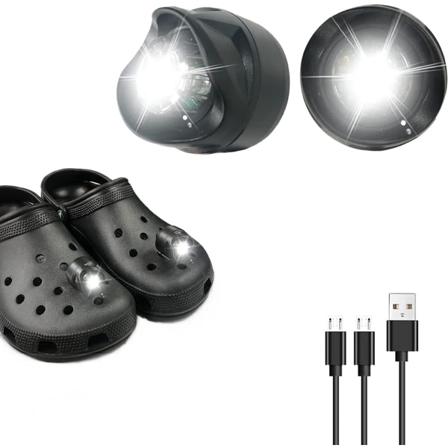 TG Latautuvat otsalamput Crocille 2 kpl, Light Up Charm -kiinnitys