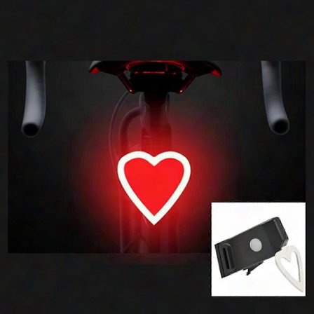 Superstærk LED Cykellygte, For- & Baglygte til Racercykel, MTB, Cykling - Ben [DB] Heart