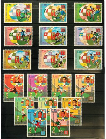 Fodbold-frimærker - 10 sæt