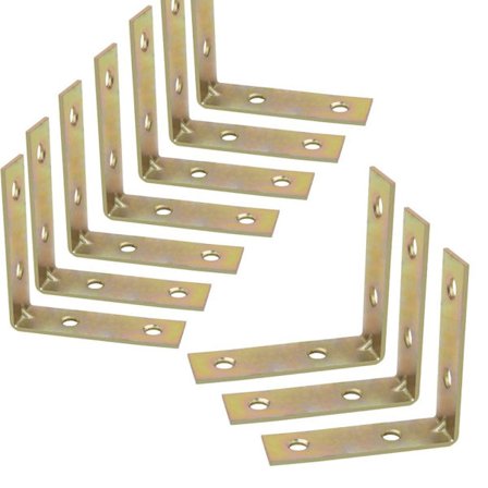 10 Stk Vinkel Hjørne 4 Hull Brakett L Brakett