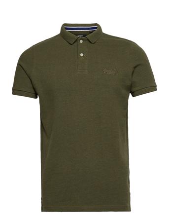 Classic Pique Polo Polos Short-sleeved Grøn Superdry