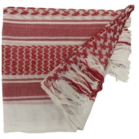 Palestinasjal Keffiyeh - Röd och vit - scarf