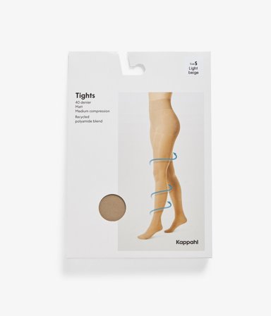 Kappahl | 40 den kompresjonsstrømpebukse Lys beige M | Lys beige