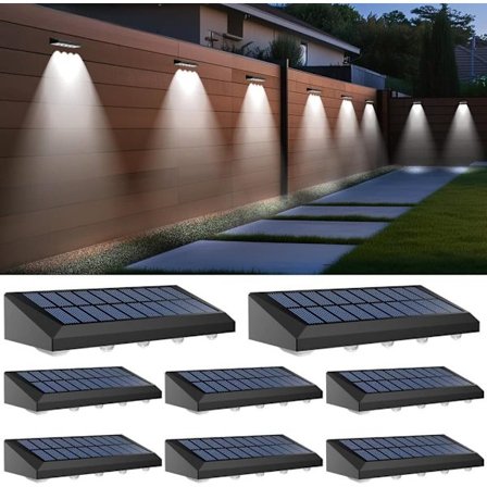 6/8/12-pack Solcellslampa för Utomhus – Staketlampa, Trappbelysning och Trädgårdsdekorationer_OF