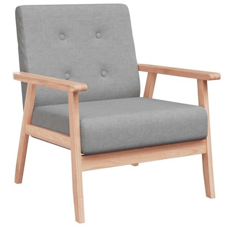 vidaXL Retro fotölj i trä grå