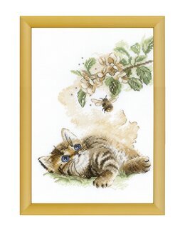 Broderipakke Bilde Katt & Humla - Riolis