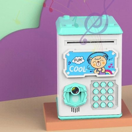 Kodeord Pengeboks Børne Ansigt Fingeraftryk Rulle Pengeboks