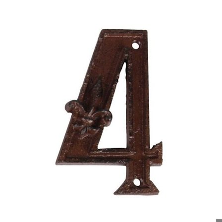 Husnummer i støbejern Nummer 4