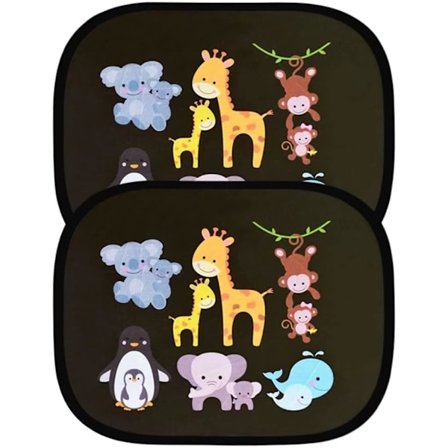 Solskjerming Bil Solskjerming Sidevindu Frontrute Takluke for Barn Voksne Adsorpsjon Elektrostatisk