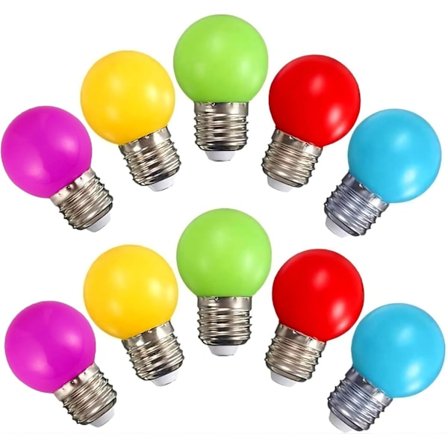 G45 färg LED-lampa E27/B22 dubbelt gränssnitt färgglad markis julscen dekorationslampa