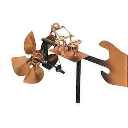 Vindmøllehage Håndlaget Metalldrummer, Vind for Klokkespill Utendørs Stående (32 cm)