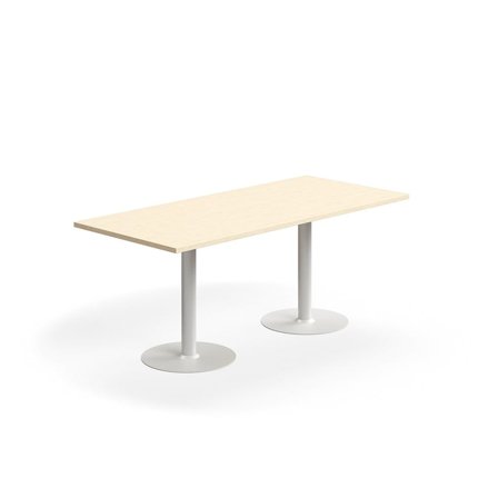 Bord VERTICUS, 1800x800x720 mm, vit/björk