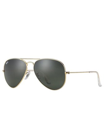 Ray Ban Icons Men's sunglasses with a frame made of metal in gold and lenses in green