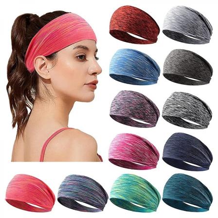 12 pakke pannebånd for kvinner Elastiske hårbånd Trening Løping Turban Hodeinnpakning Sklisikker svette Yoga hårinnpakning for jenter