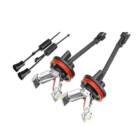 2 kpl Auton LED Angel Eye -valot 6000k H8 Polttimo E82 E87 E90 E91 E92 M3 E93 E60 E61 E63 E70 X5