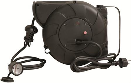 Malmbergs Kabeltrommel, selvopprullende m/veggfeste