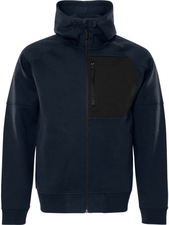 Fristads Herr Sweatshirt-jacka med huva 7831 GKI, Mörk marinblå