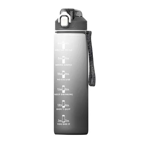 Mordely Vattenflaskor med tider att dricka och halm, motiverande vatten