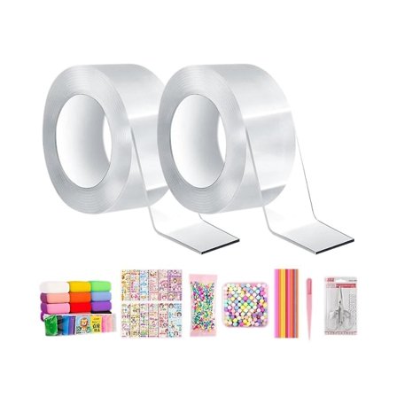 Nano Tape Knetning Blåsing Full Nano Tape Dobbeltsidig Tape Lim Blowing Boble Dekompresjon Leke