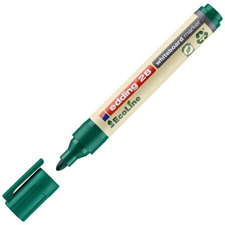 EDDING Whiteboardpenna 28 Ecoline rund 1,5-3mm grön - Lyreco - Kontorsmaterial - Pennor - Whiteboardpennor - Rund spets