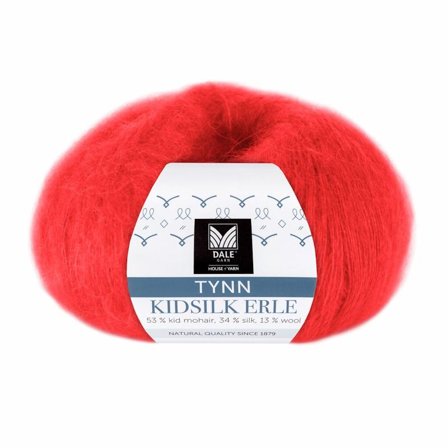 Dale Garn Tynn Kidsilk Erle Rød-Oransje 4055, 25g
