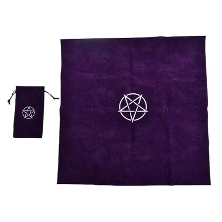Pentagram Tarot Pöytäliina Laukulla Velvet Altar Tarot Cloth Pe Purple one size