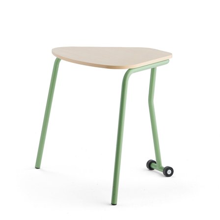 Klapptisch HEX, 740x800x620 mm, Gestell hellgrün, Birke