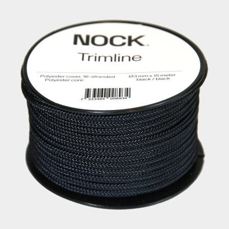 Cordage en polyester NOCK Trimline, âme en polyester, gaine en polyester tressée 16 fois, noir, Ø3 mm x 15 mètres