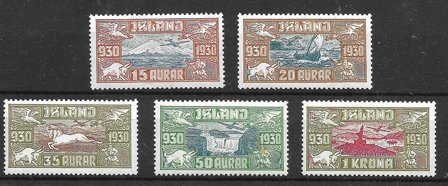 Island 1930 - AFA 142 -146 - Postfrisk