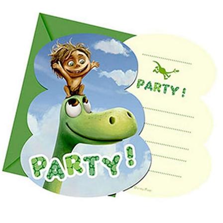 The Good Dinosaur Partyinbjudningar (6-pack) En storlek Grön/ Green/Blue One Size